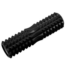 按摩月牙款瑜珈柱(贈收納袋) 按摩滾筒 瑜珈滾筒 瑜珈輪 按摩滾輪 放鬆肌肉 健身 腰背按摩 瑜珈滾輪 泡沫軸, 按摩月牙款-黑色(贈專用收納袋), 1個