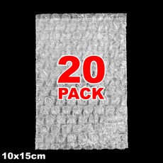 20-100PCS 다목적 투명 버블 쿠션 랩 파우치 포장 이동을 작은 이중 벽 버블 쿠션, [01] 10x15cm-20X