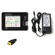 소형 밸런스 충전기 드론 셀 밸런싱 10A 다기능 M7, Toolkitrc, 1개, M7 밸런스 충전기+100W 전원 공급 장치