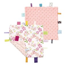 해외 CREVENT Tag Security 아기용 담요 남아용 부드럽고 작은 러비 아기 이불 감각 생일 베이비 샤워를 위한 훌륭한 선물 25.4 x 25.4cm10 10인치 8, Macaron Pink + Wildflower.