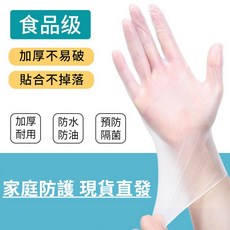 TPE手套 食品級一次性透明手套, 1個, TPE手套(100入/盒)S