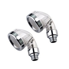 바스원 미용실 샤워기 헤드 미니 샤워 샴푸 샴푸대 캠핑 호스, 2개, 수압상승 투명 샤워기