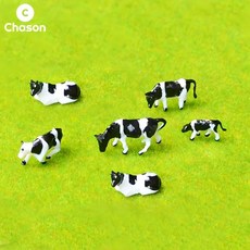 암소 황소 인형 농장 모델 요정 정원 샌드 박스 풍경 액션 피규어 장식품 1. 1 piece cattle, 3. 1 piece fake grass