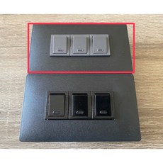 Panasonic 日本製 超薄面板 ADVANCE蓋板 三開關 霧黑色面板 工業風, 1個, 灰色開關,三單切開關