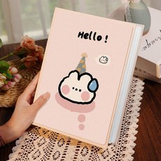 卡冊相冊本 簡約大容量 寶寶成長記錄冊 兒童照片收納 影集, 1個, 兔子,全豎版5寸100張標準過塑都能放