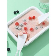 다주다몰 철판아이스크림판 가정용 수제 슬러시 제조기, 그린 아이스크러셔 2개 A, 기본 색상