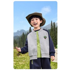 SunburstWonder 가을 유아동 베이스볼 재킷 트렌디 캐주얼 아우터 남녀공용 아동복