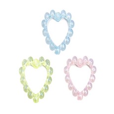 생활품위 하트모양 비즈 10p 키링부자재, 핑크