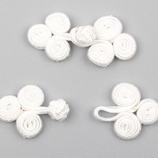 달팽이매듭단추 생활한복단추 차이나단추 전통매듭 12개, 달팽이매듭단추(화이트-12P)