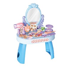公主化妝台 兒童梳妝玩具 冰雪化妝台 公主美妝台 扮家家酒 家家酒玩具 裝扮玩具, 藍色公主化妝台, 1個