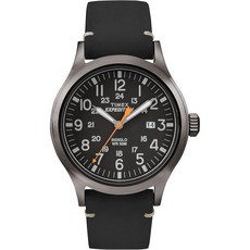 타이맥스 익스페디션 스카우트 손목시계 그린 40mm 나일론 스트랩 T49961 475021, 블랙/블랙/그레이