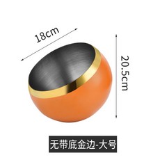 XFH 不鏽鋼防風煙灰缸 創意時尚煙灰缸 酒吧KTV辦公室適用 菸灰缸煙盅, 22無腳橙, 1個