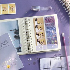 [아이코닉] 레터링 네컷앨범 접착식 사진첩, 05 라벤더, 05 라벤더