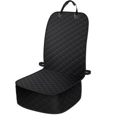 ELONGRIVER 강아지 카시트 커버 강아지용 방수 앞 시트 커버 긁힘 방지 미끄럼 방지 반려동물 조수석 커버 프로텍터 자동차 트럭 SUV에 범용 핏 표준 사이즈, Standard Size (1 Pack), 블랙