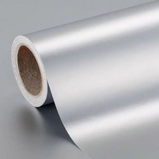 실버 무광 메탈릭 크롬 비닐 DIY 접착 데칼 스티커 차량용 자동차 랩핑 필름 에어 릴리스, Silver, 10cm x 152cm