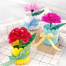 가정의 달 선물 펠트 카네이션 화분 DIY키트 어린이집 펠트공예 공예수업 미술수업