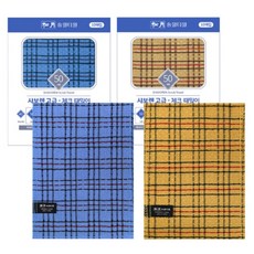 송월타올 샤보렌 체크 때밀이50, 노랑+파랑, 10개입, 1개