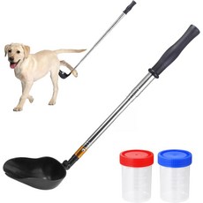 개와 고양이를 위한 텔레스코픽 소변 수집기 누수 방지 수집 컵 2개 포함 재사용 가능한 스틱 수의학 검사 및 가정 검사를 휴대용 반려동물 샘플 캐처