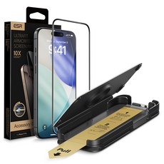 ESR 풀커버 가이드 아머라이트 프로 강화유리 휴대폰 액정보호필름, 1세트