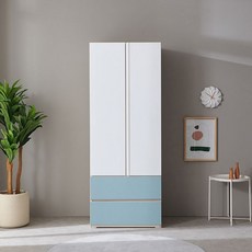 800x2100 키큰 2단서랍 옷장 원룸 화이트 자녀방 장롱, 화이트그레이