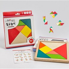 (디머스)수학준비물 원목우드 칠교놀이 지혜판(대형 14.7cm), 1개