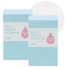 COACOS 化妝棉補充組 大尺寸雙面壓花厚實化妝棉片, 90枚, 2盒