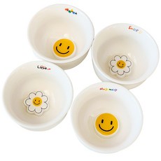 스마일 소주잔 4p 세트, 1세트, 혼합 1세트, 혼합