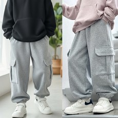 달콩슈 주니어용 카고 트레이닝 레터링 조거 팬츠 남아 여아 DKW210