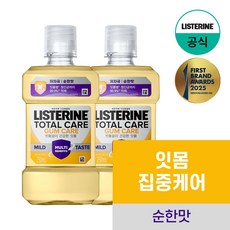 리스테린 토탈케어 검케어 마일드 구강청결제, 250ml, 2개