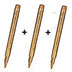 미술도구 미술용품 골드 실버 구리 영구 페인트 마커 펜 공예 스크랩북 원단 용품 브러시 금속 1 개 3, 1개