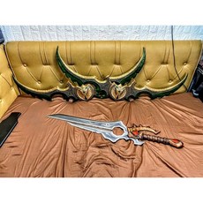 魔獸世界 瓦里安武器 薩拉邁尼 全金屬瓦王劍 長110公分 重五公斤, 1個, 金屬色