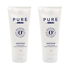 질레트 남성 퓨어 쉐이빙 크림 Gillette Pure Shaving Cream For Men, 2개, 170g