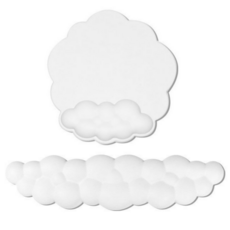 워키즈 구름 팜레스트 풀배열 메모리폼 키보드 마우스 손목 받침대 세트, 1세트, 키보드+마우스패드