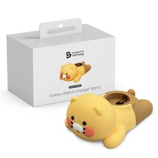 삼성 갤럭시 워치 충전기 용 실리콘 데스크 스탠드 거치대 ( 워치5 ~ 워치8 클래식 울트라 호환 ), 1개, 옐로우 춘식이