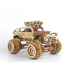 기계풍 오프로드 트럭 우드 조립 모형 3D 입체 퍼즐 DIY 키트 성인 취미 스트레스 해소 서재 책상 인테리어 장식품 생일 명절 창의 선물, 1개