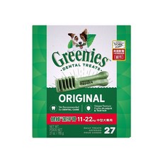 Greenies 健綠潔牙骨 原味, 1個, 27支盒裝-11~22KG犬,單盒(限超取免運)