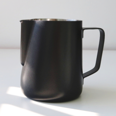 스팀피쳐 밀크저그 스팀피처 라떼아트 벨크리머 카페 우유거품기, 1개, 블랙 600ml