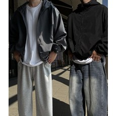 머시따 [브리치] / 1+1 오버핏 후드 고프코어 바람막이