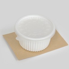 원형소스컵 PP 105파이 5호 중 백색 100개 국 밥용기 포장, 1개