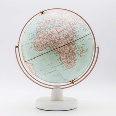 SkyGlobe 10吋新仿古玫瑰金360度旋轉地球儀(英文版)《WUZ屋子》台灣製，精美地圖擺飾，提升空間質感