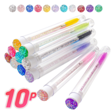 유용몰 속눈썹 마스카라 브러쉬 빗 케이스, 10개, 혼합