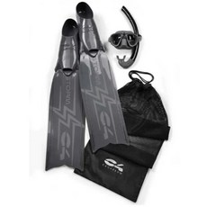 C4 STORM 面鏡蛙鞋組合包 (面鏡+呼吸管+泳鏡+長蛙鞋+蛙鞋) 義大利製, 1個, C4 Storm面鏡蛙鞋組 灰40/41, 灰