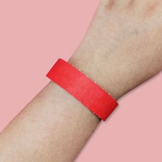 입장권팔찌 축제 행사 종이 팔목 티켓 레드 100장_0070GF