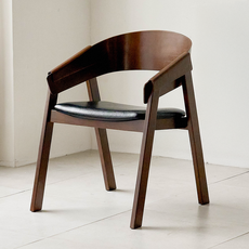 퍼니인어스 탐체어 원목 카페의자 커피숍 편한 고급 디자인 체어, 월넛, 1개