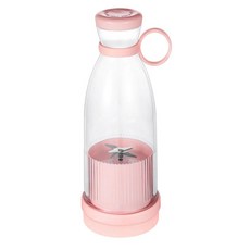 미니 믹서 전기 주스기 기계 휴대용 블렌더 신선한 과일 주스 스무디 메이커 컵 병 F 여행 주방, A Pink
