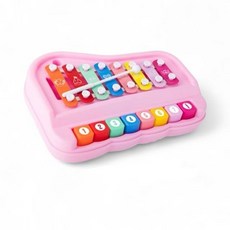 粉色兒童木琴玩具，數字圖案敲擊樂器，寶寶音樂啟蒙玩具, 粉色, 1個