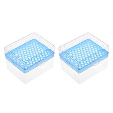 uxcell 피펫 팁 박스 100웰 폴로필렌 홀더 용기 1ml 1000ul 피펫터 8.5mm 구멍 직경 2Pcs