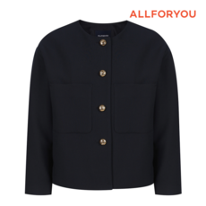 [올포유]여성 포켓 포인트 라운드넥 숏자켓 ALKKM7311-915