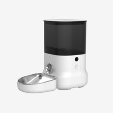 多尼斯魔方APP自動餵食器 4L 白色 寵物自動餵食器 貓咪自動餵食器 WIFI自動餵食器, 1個, 多尼斯 魔方APP餵食器