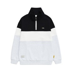 내셔널지오그래픽키즈 맨투맨 티 K241USW930 컬러블럭 반집업 CARBONBLACK DAW248 티셔츠